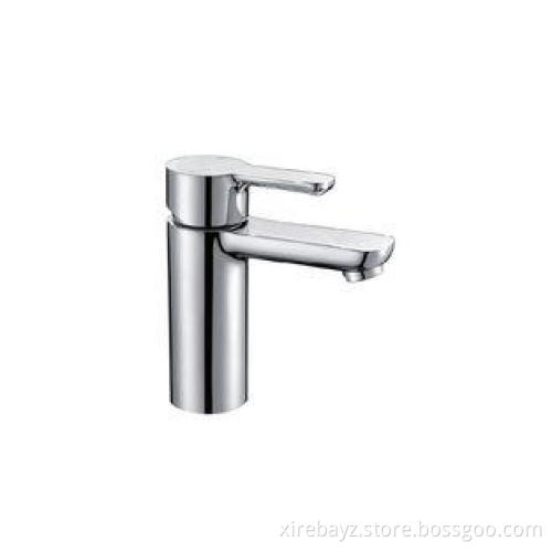 Chrome Finish Basin Mixer Taps Single Hole , Deck Mounted B